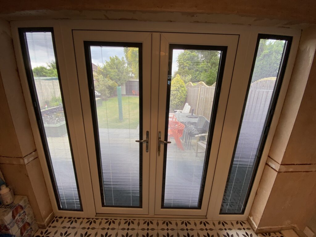 French doors with integrated blinds